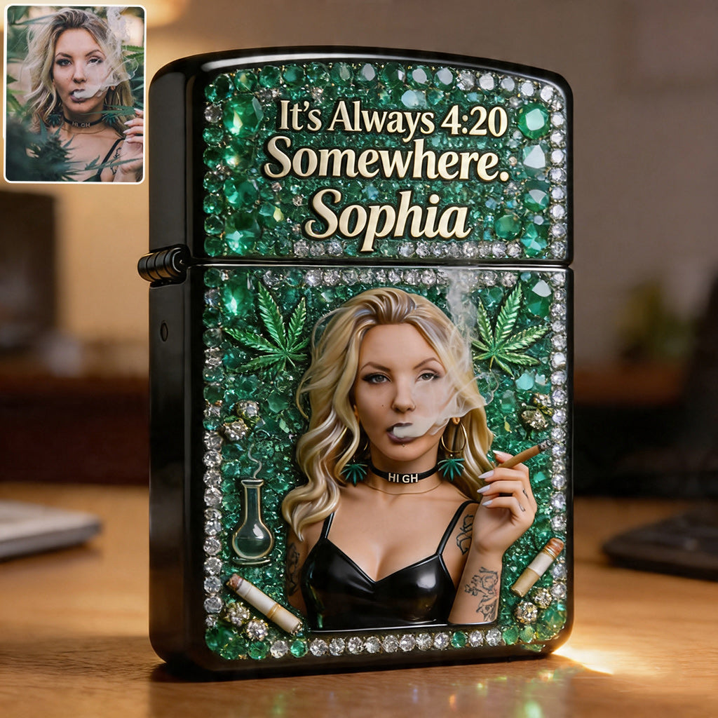 Passionné de Cannabis, Personnalisé à Partir de N'importe Quelle Photo - Briquet Personnalisé