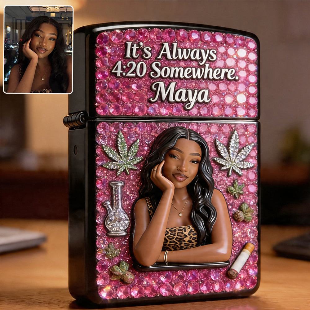 Passionné de Cannabis, Personnalisé à Partir de N'importe Quelle Photo - Briquet Personnalisé
