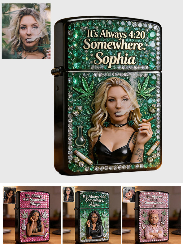 Passionné de Cannabis, Personnalisé à Partir de N'importe Quelle Photo - Briquet Personnalisé
