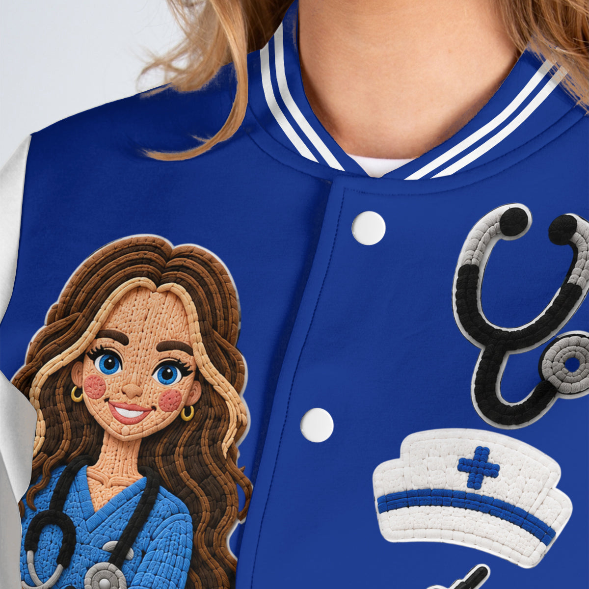 Any Photo Nurse Life - Personalized Nurse Varsity Jacket