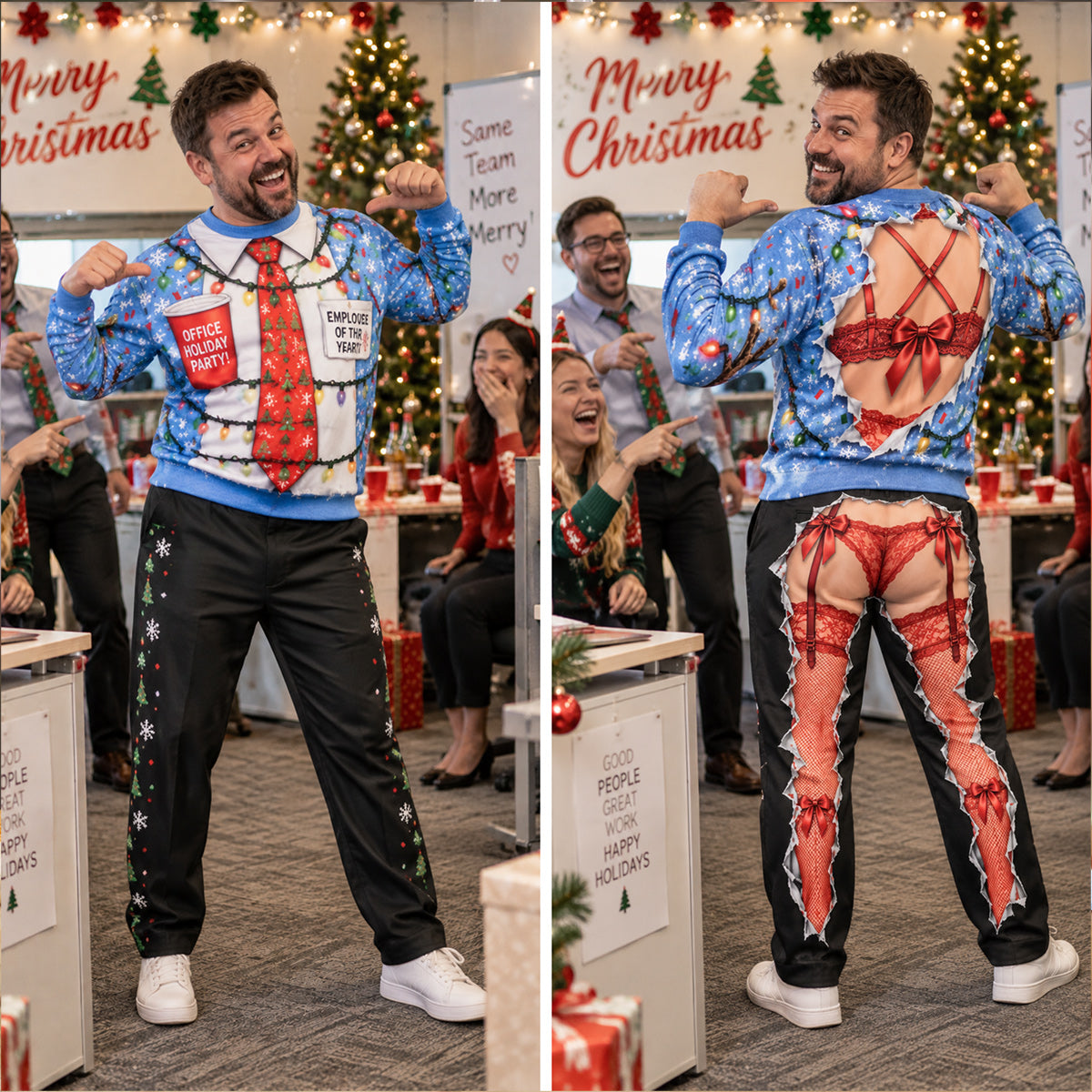 Funny Gift For Co-worker - Personalized Colleague Fleece Lounge Set