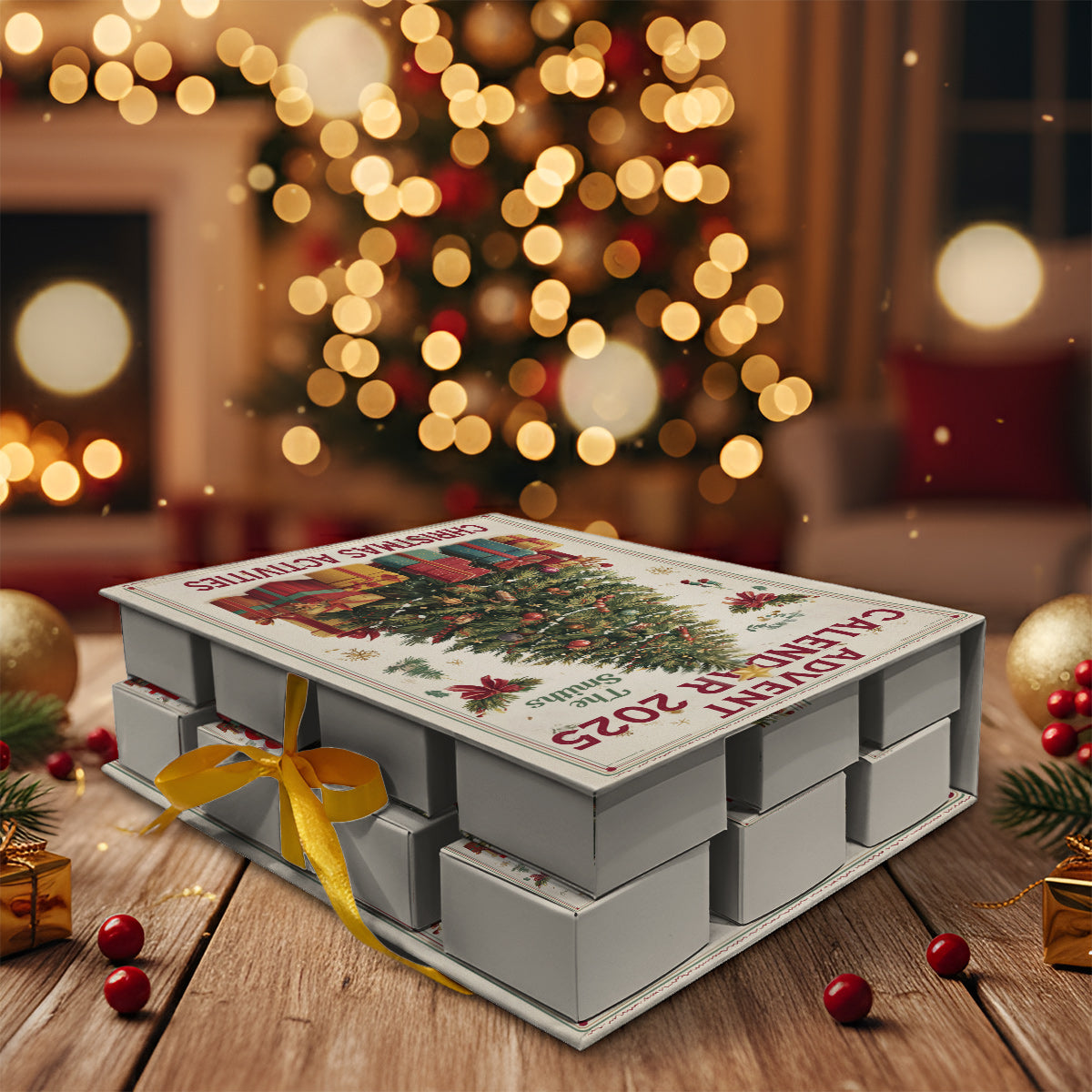 Christmas Activities - Personalized Family Folded Advent Calendar With Ornaments