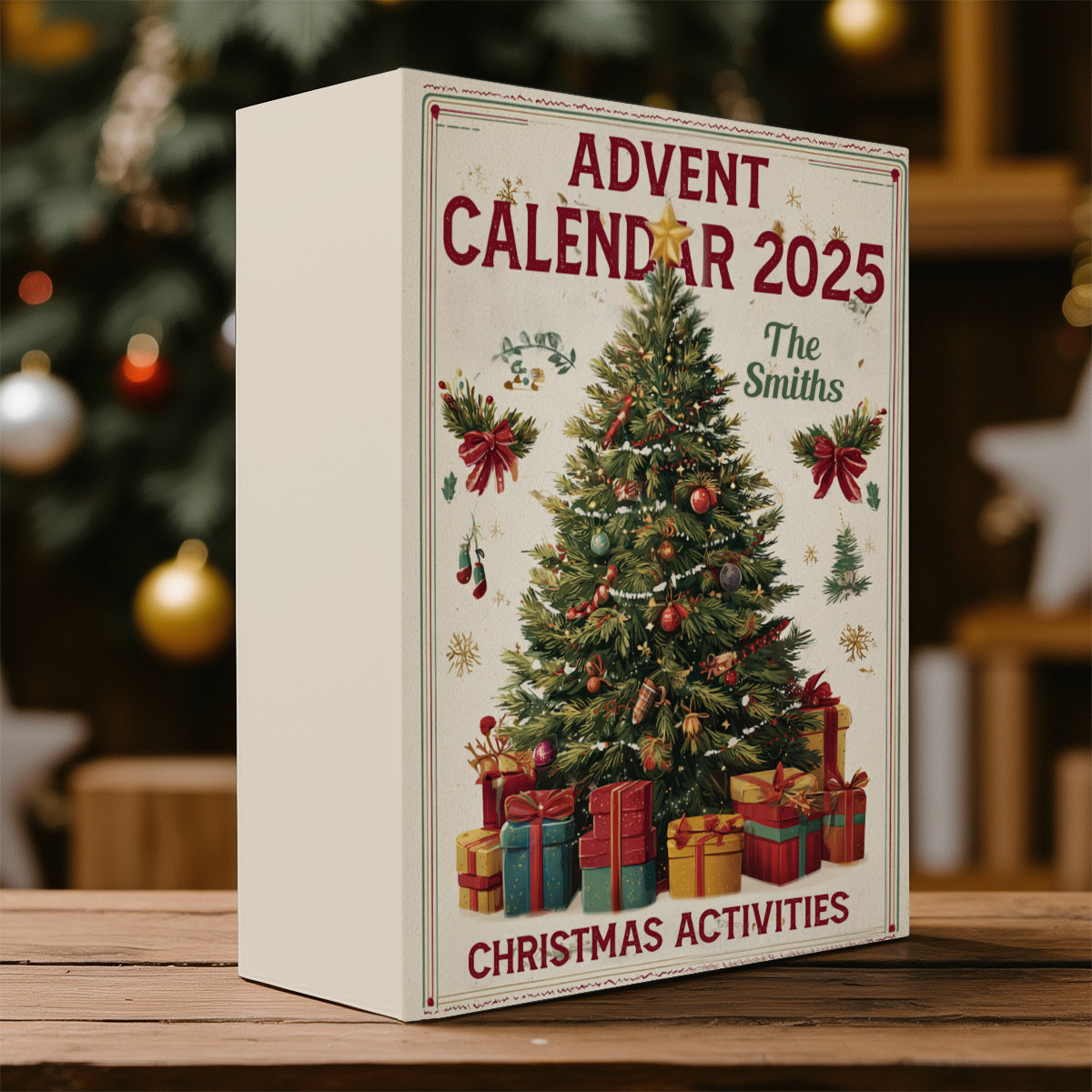 Christmas Activities - Personalized Family Folded Advent Calendar With Ornaments