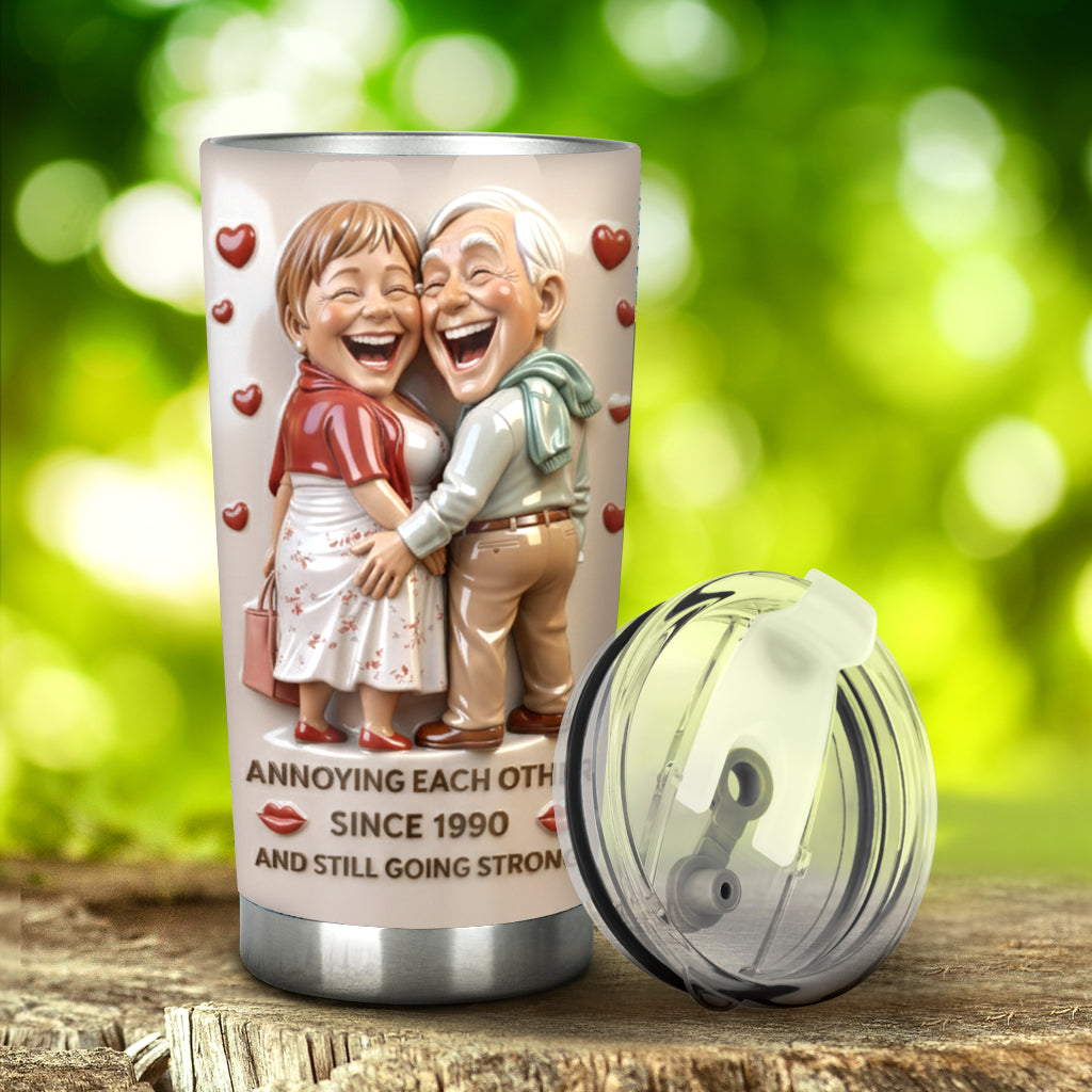Annoying each other - Personalized Couple Tumbler