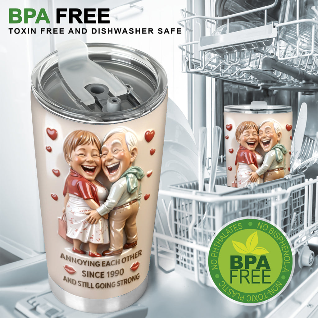 Annoying each other - Personalized Couple Tumbler