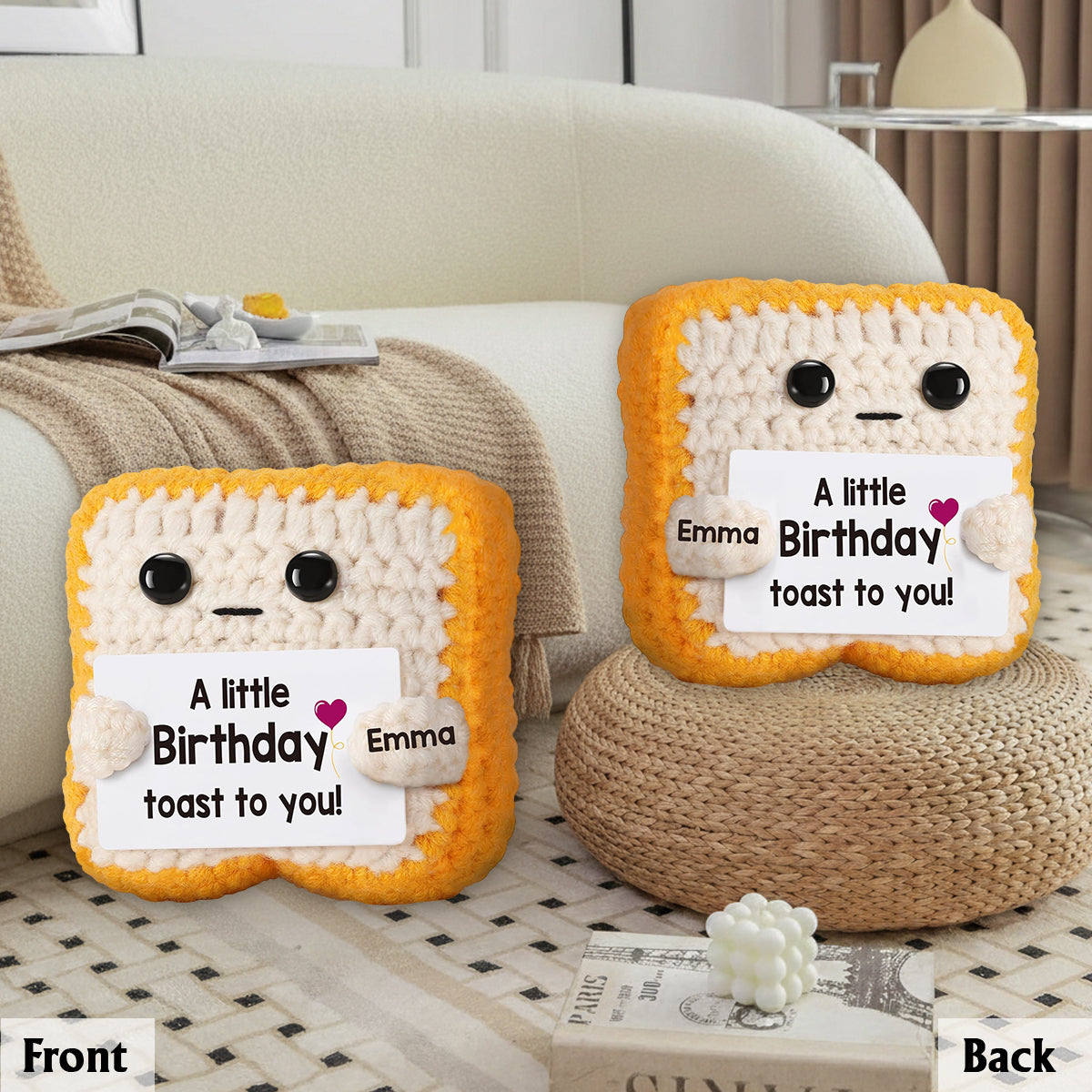 Happy Birthday - Personalized Birthday Premium Faux Fur Pillow
