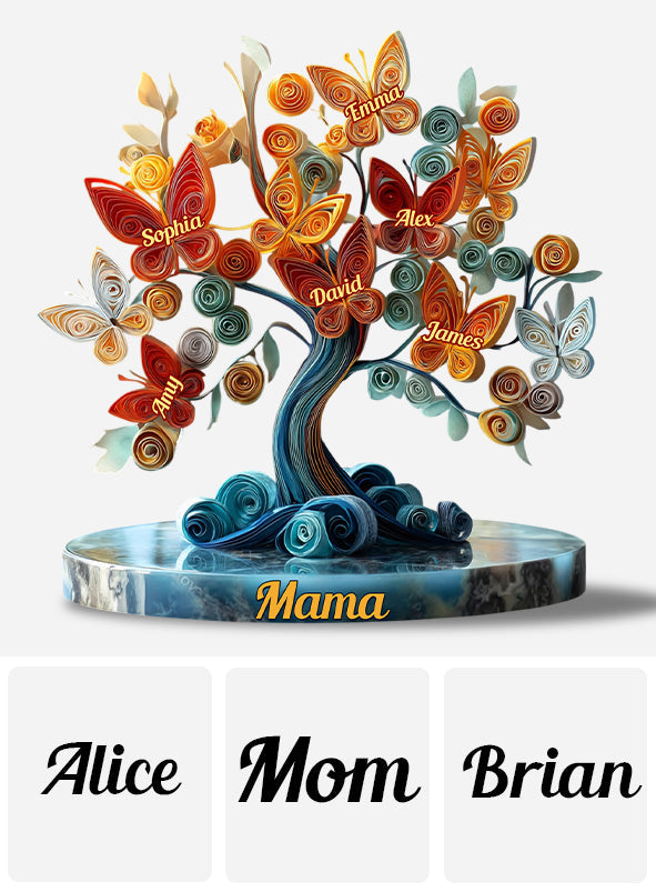 Gift For Mom Grandma - Personalized Mother Custom Shaped Acrylic Plaque