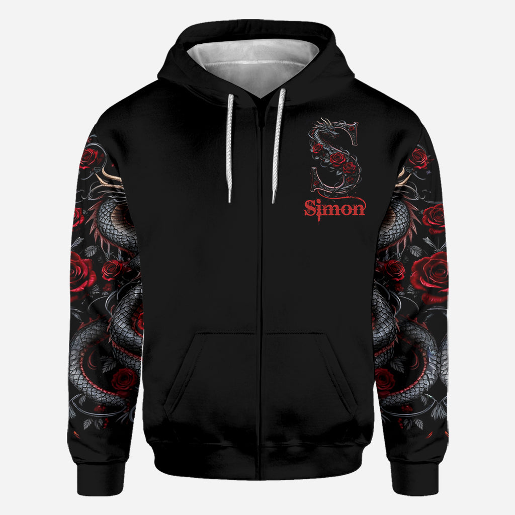 Dragon And Roses - Personalized Dragon All Over Shirt