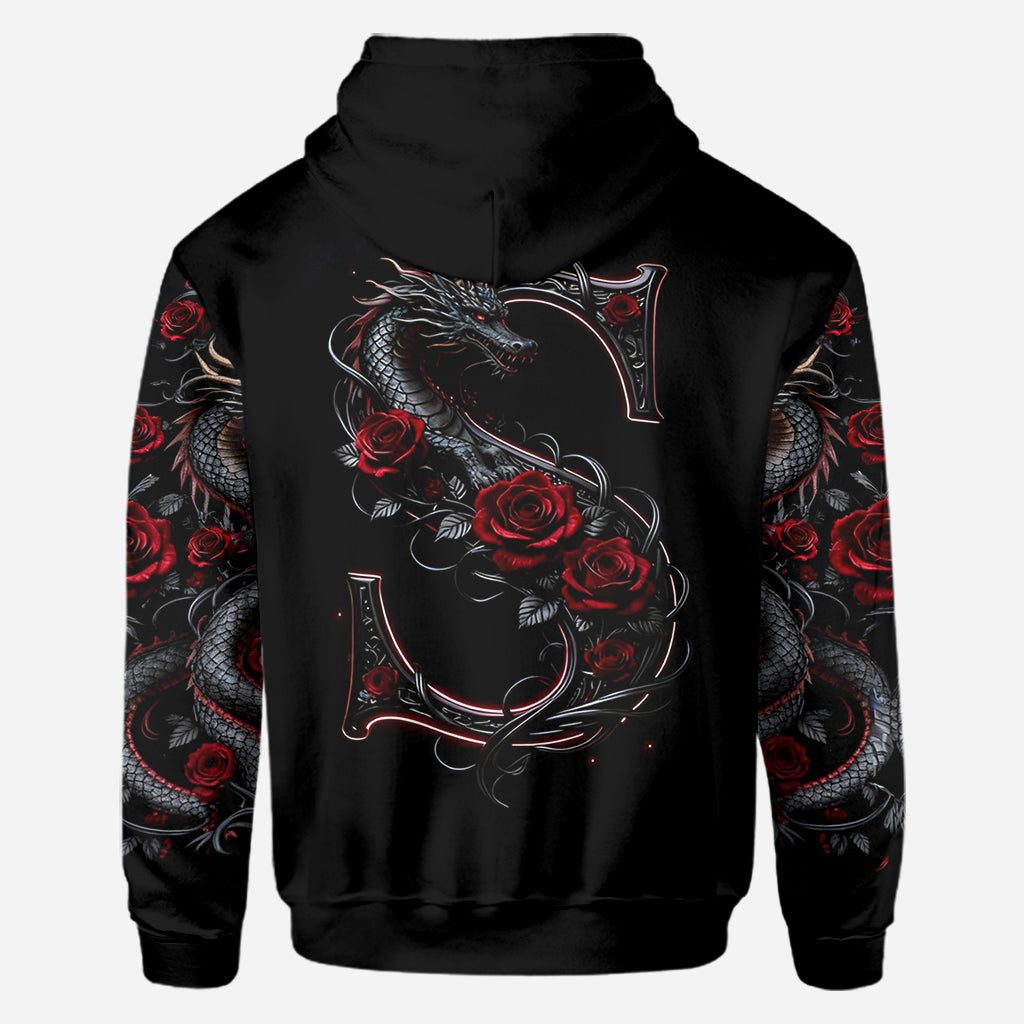 Dragon And Roses - Personalized Dragon All Over Shirt