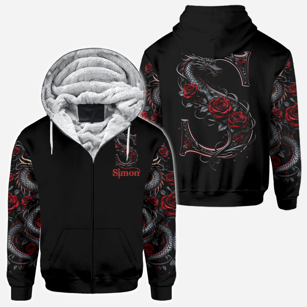 Dragon And Roses - Personalized Dragon All Over Shirt