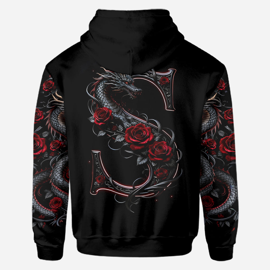 Dragon And Roses - Personalized Dragon All Over Shirt
