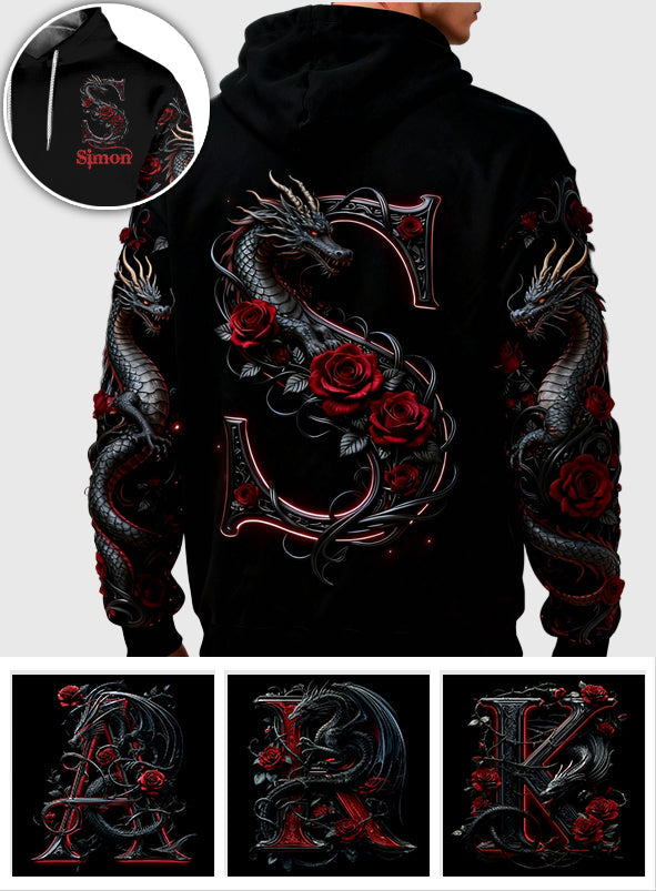 Dragon And Roses - Personalized Dragon All Over Shirt