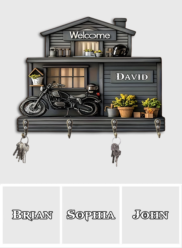 Willkommen zu Hause – Personalisierter, fahrradförmiger Schlüsselhalter