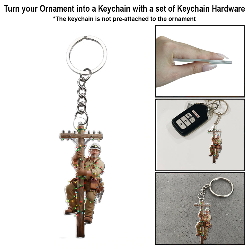 Keeping the Lights On - Personalized Lineman Ornament