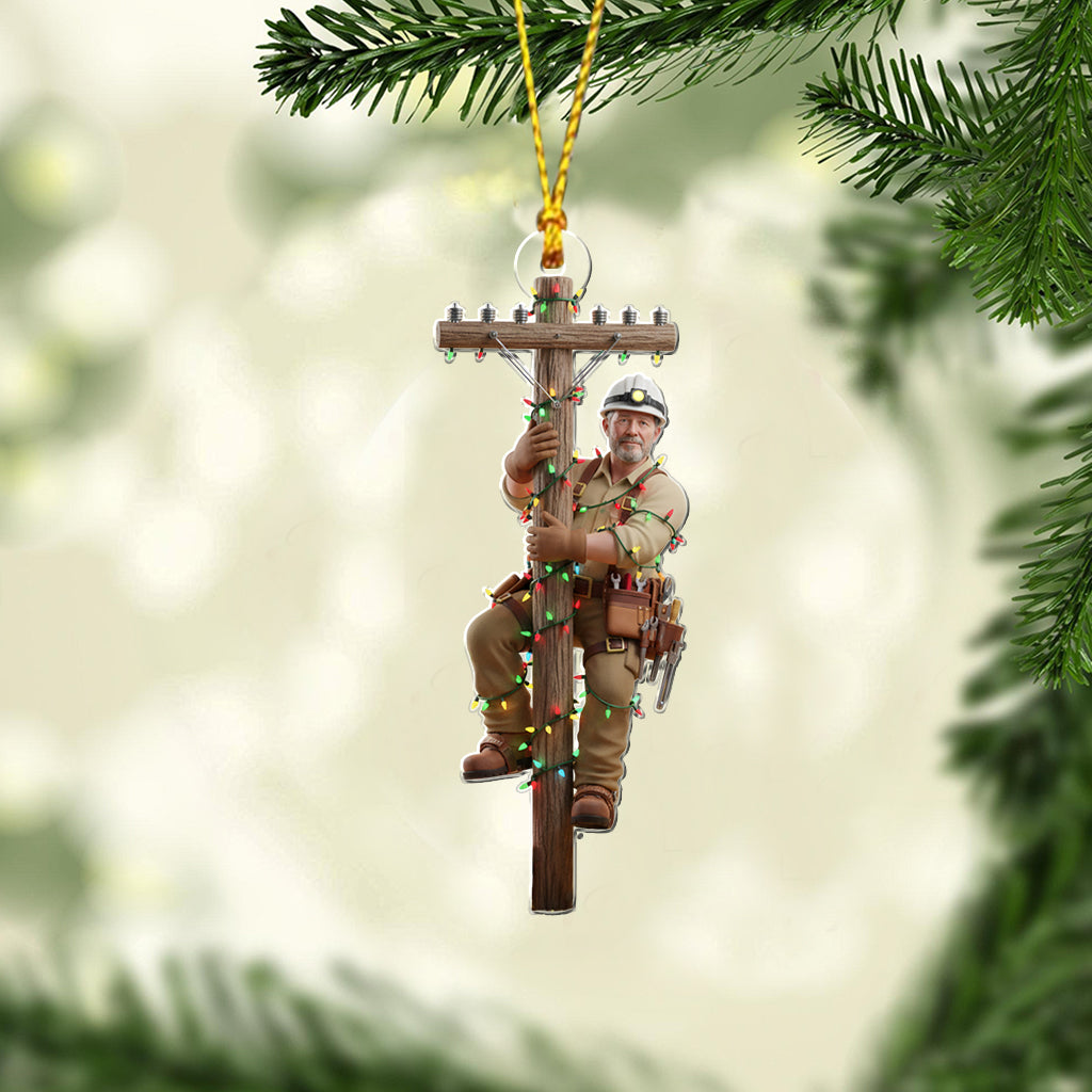 Keeping the Lights On - Personalized Lineman Ornament