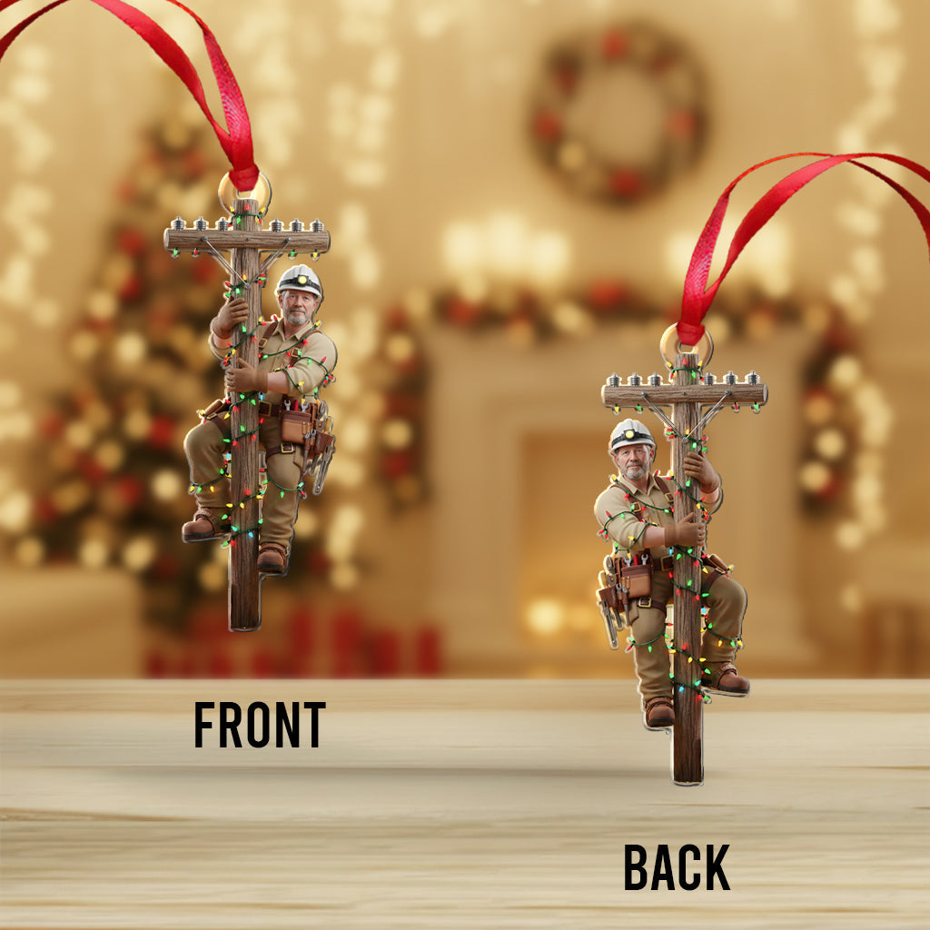 Keeping the Lights On - Personalized Lineman Ornament