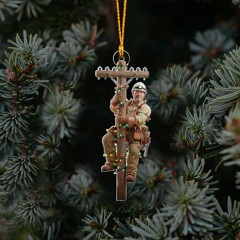 Keeping the Lights On - Personalized Lineman Ornament