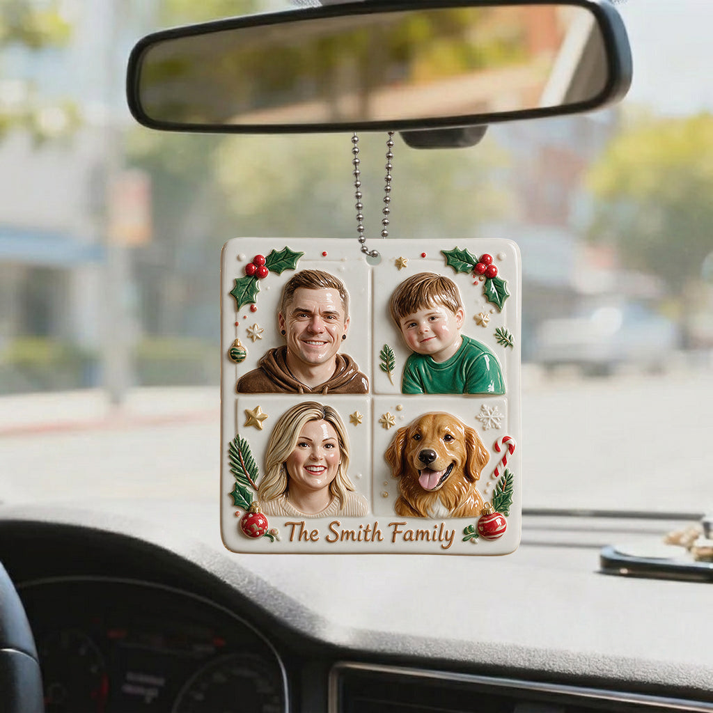 Unser Weihnachten - Personalisierte Familien Premium 3D Ornament