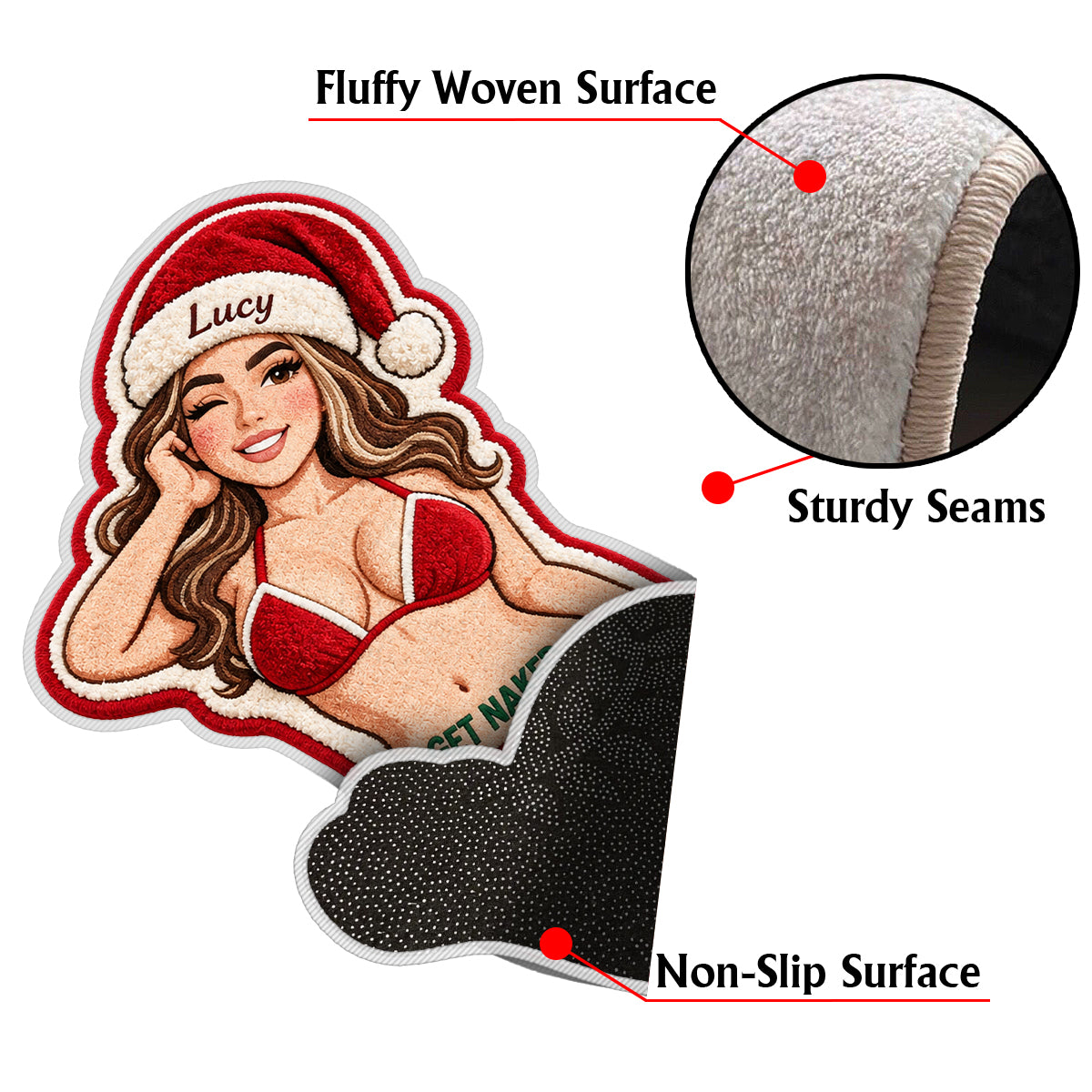 Get Naked - Personalized Spicy Couple Non-Slip Tufted Rug