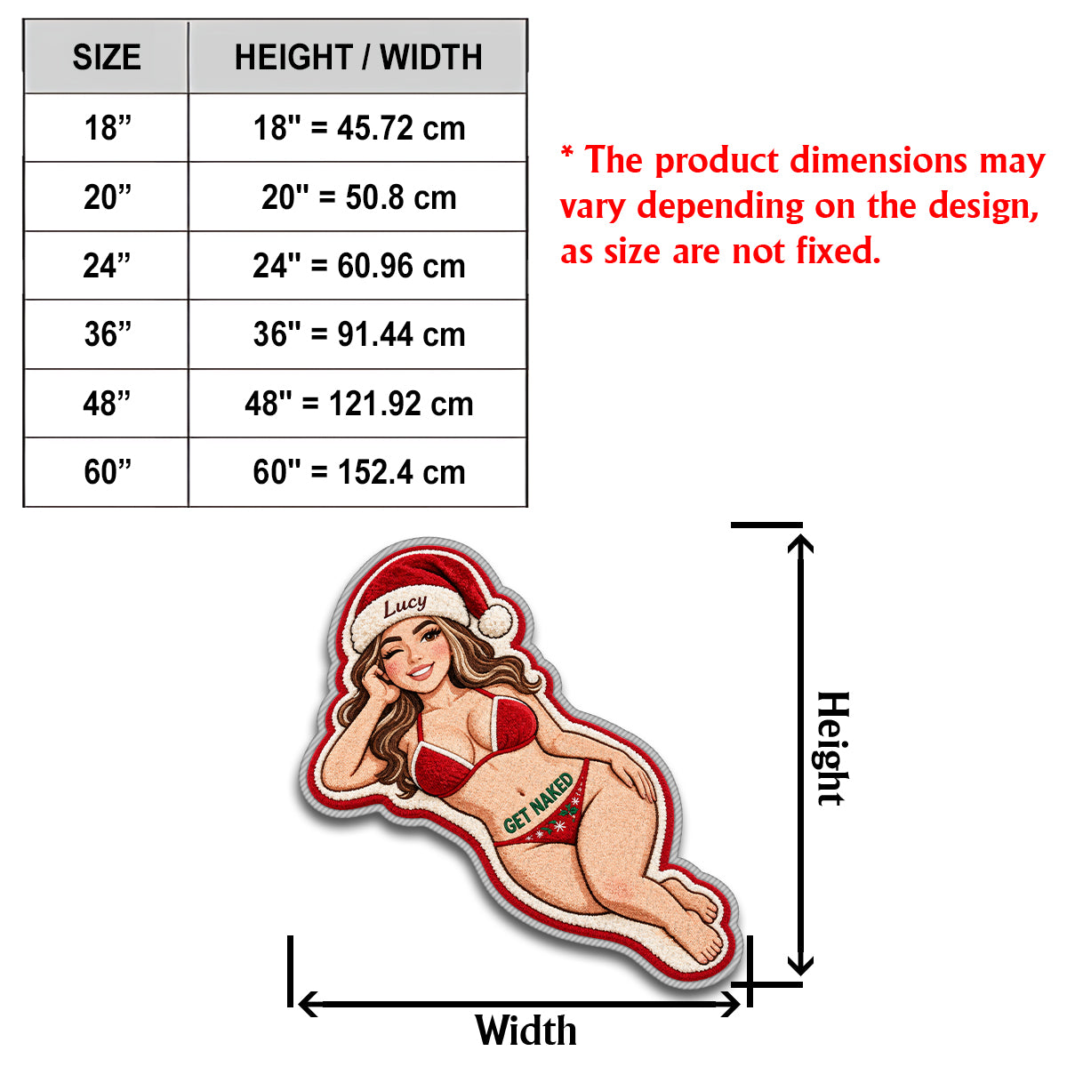 Get Naked - Personalized Spicy Couple Non-Slip Tufted Rug