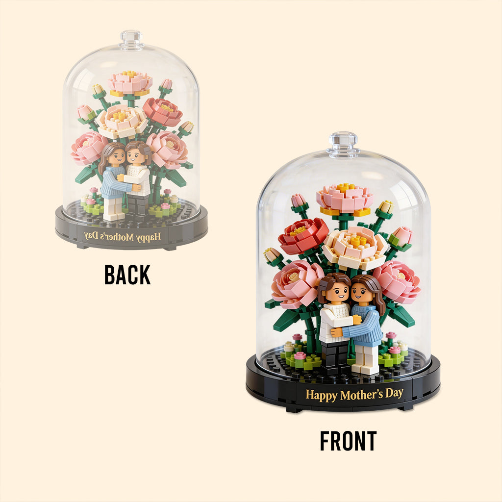 Flowers Bouquet For Mother, Grandmother - Personalized Mother Custom Shaped Acrylic Plaque