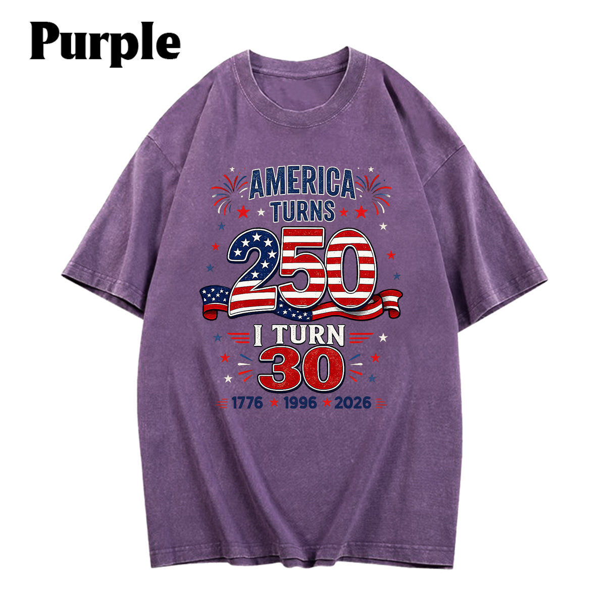 Birthday Gift - Personalized Birthday Washed T-Shirt