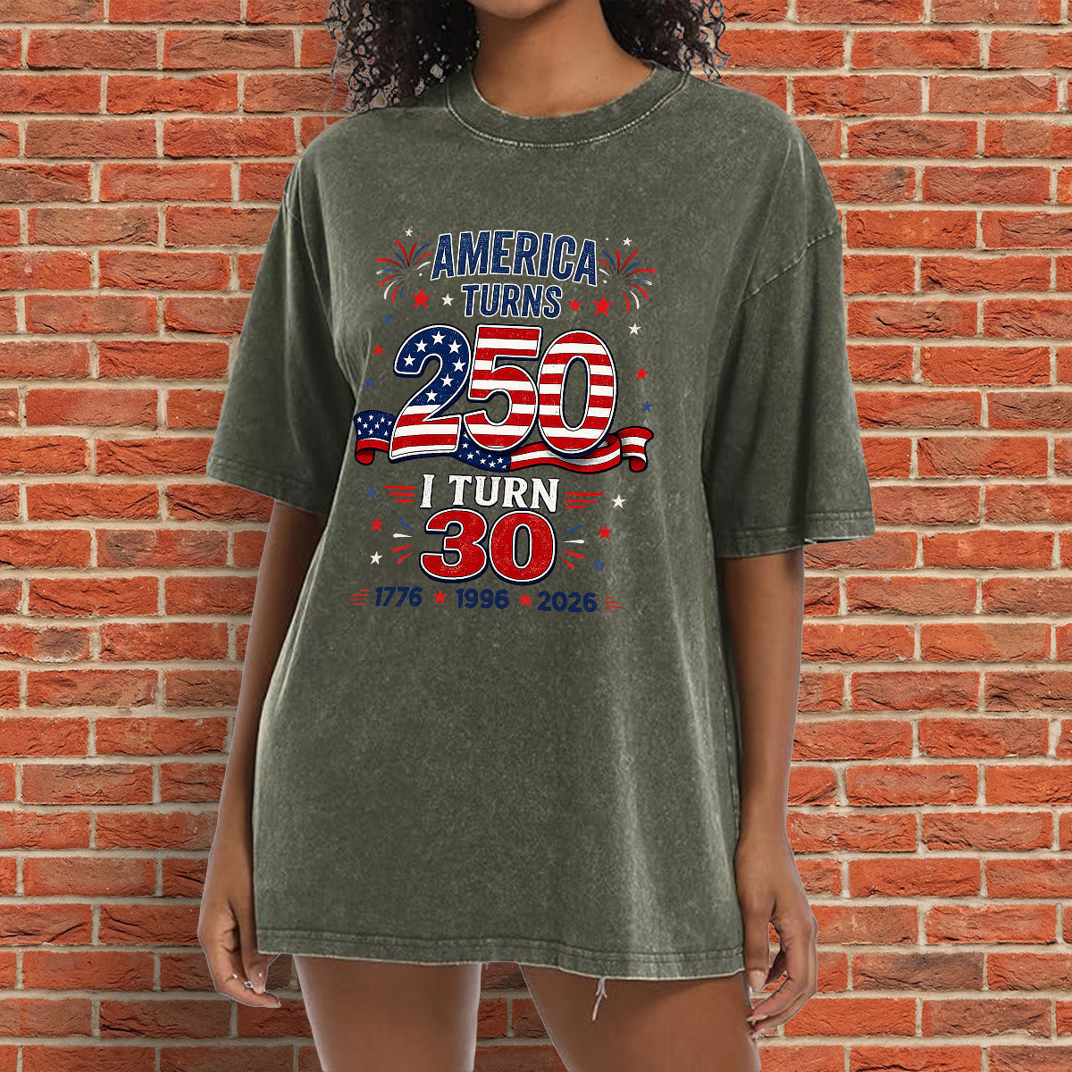 Birthday Gift - Personalized Birthday Washed T-Shirt