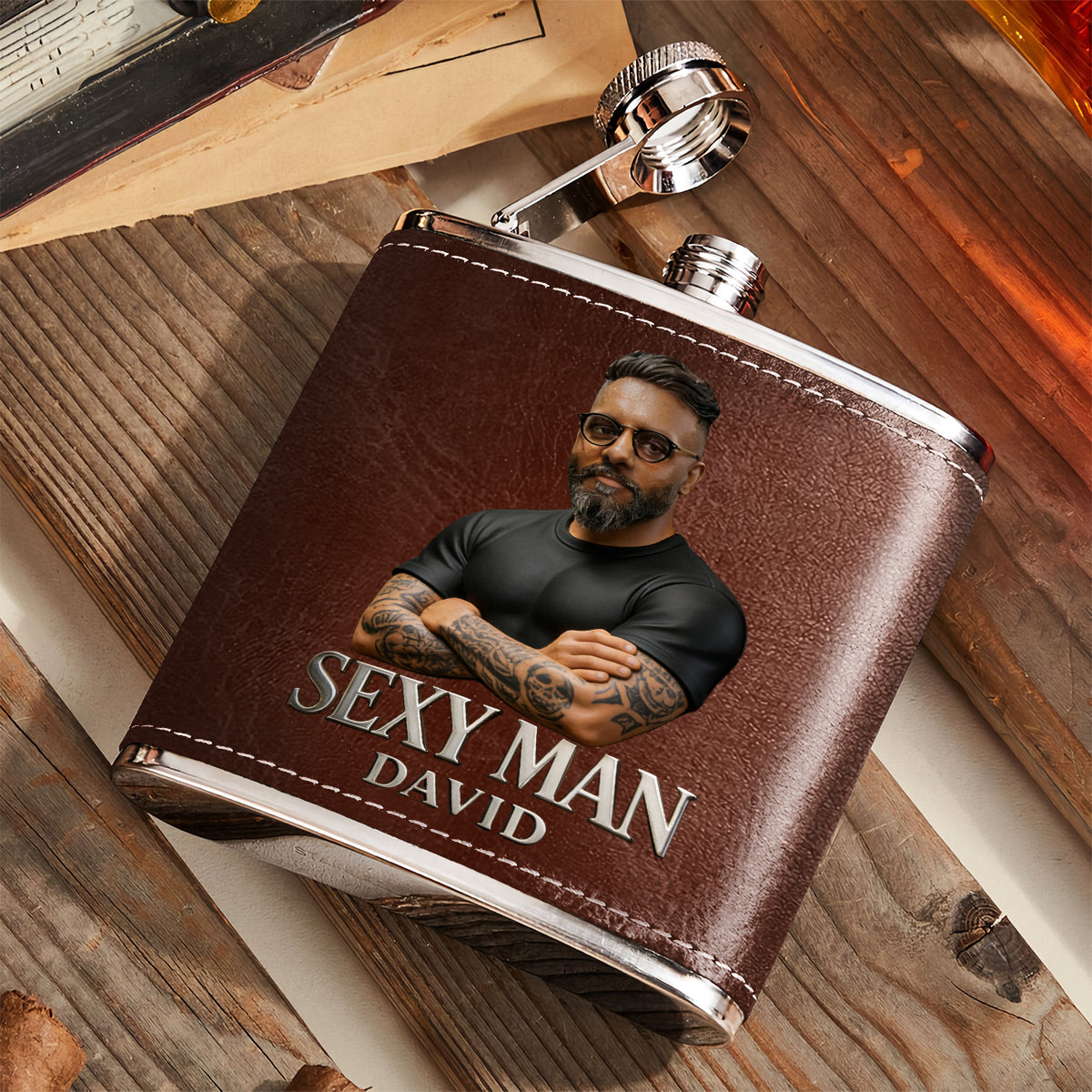 Luxuriöse Geschenke für Männer - Individuell vom Foto - Personalisierte Vater-Thermoskanne