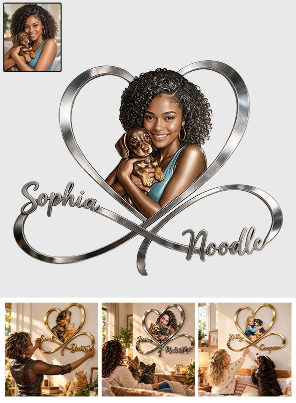 A Bond That Can't Be Broken - Personalized Dog 3D Printed Cut Metal Sign