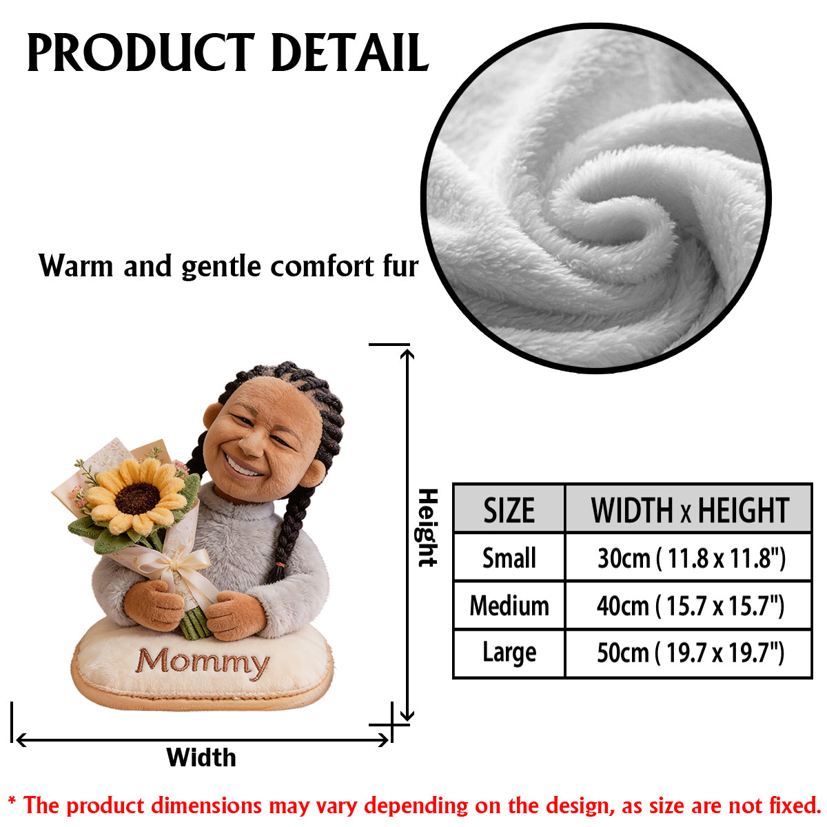 Mom Grandma And Bouquet - Personalized Mother Premium Faux Fur Pillow