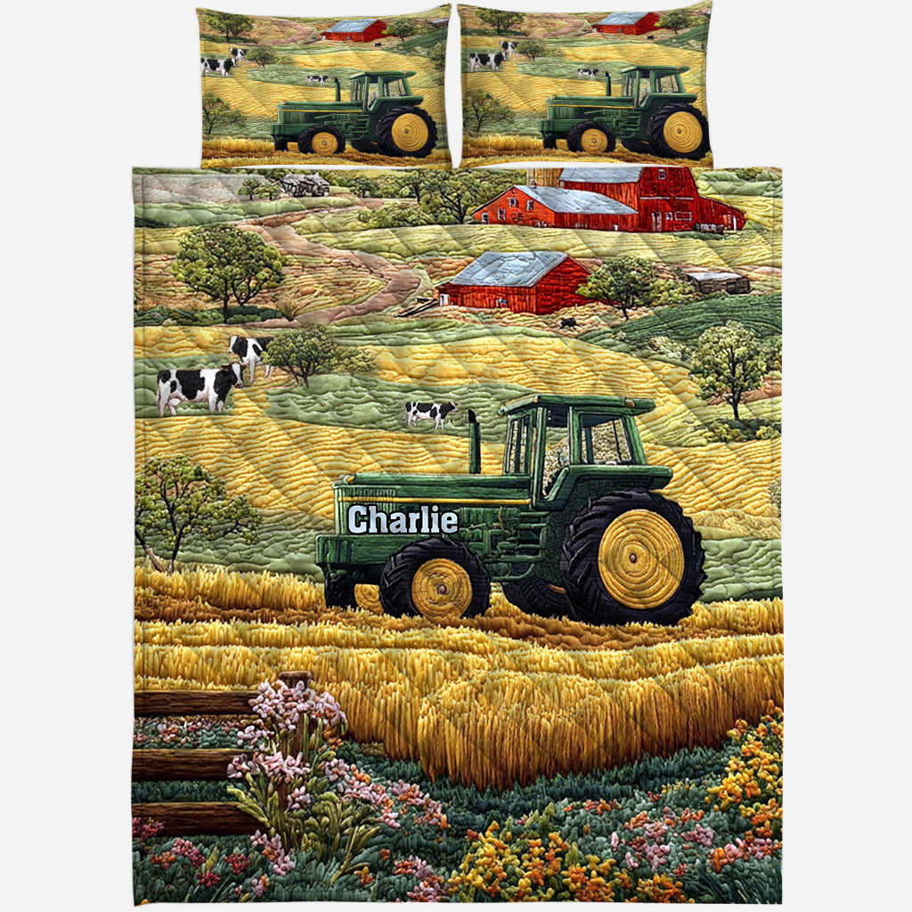 Farm Life - Personalized Farmer Quilt Set