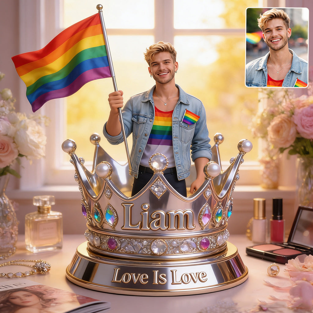 Liebe ist Liebe - Personalisierte LGBT Unterstützung Acrylplakette