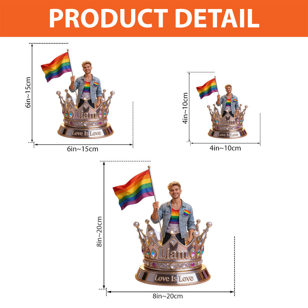Liebe ist Liebe - Personalisierte LGBT Unterstützung Acrylplakette