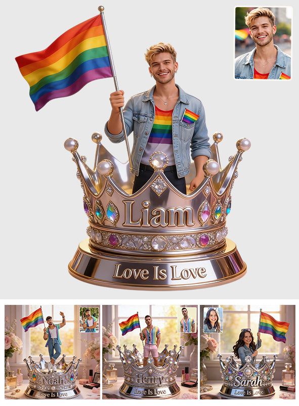 Liebe ist Liebe - Personalisierte LGBT Unterstützung Acrylplakette