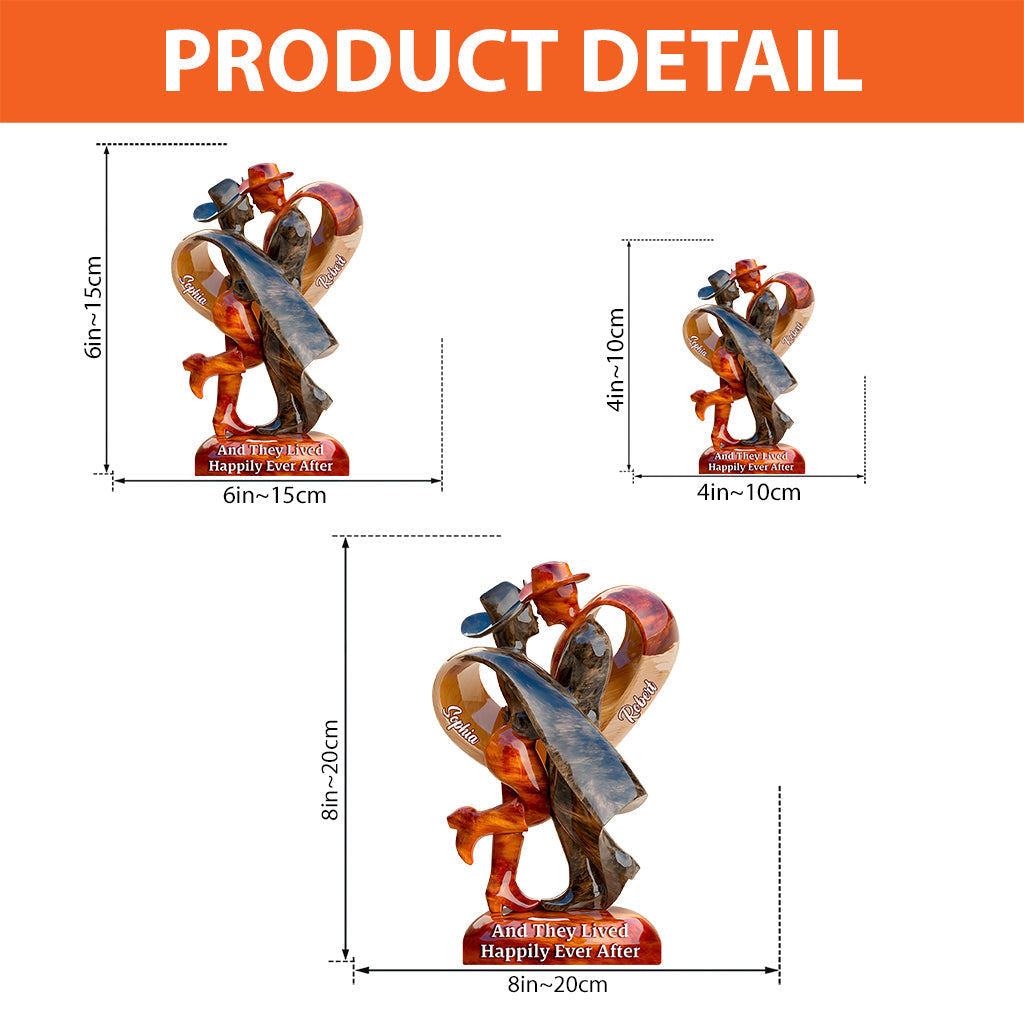 And They Lived Happily Ever After - Personalized Cowgirl Custom Shaped Acrylic Plaque