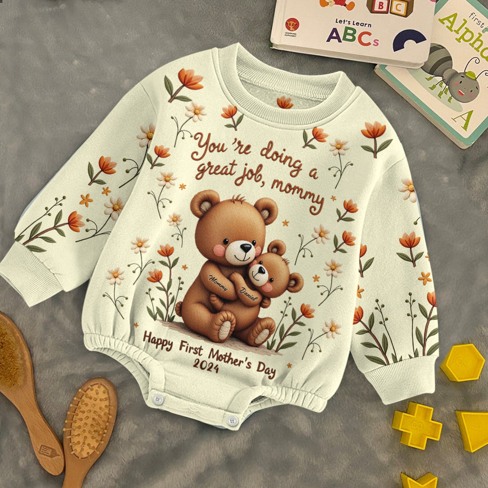 Alles Gute zum ersten Muttertag – personalisierter Langarm-Body für Neugeborene