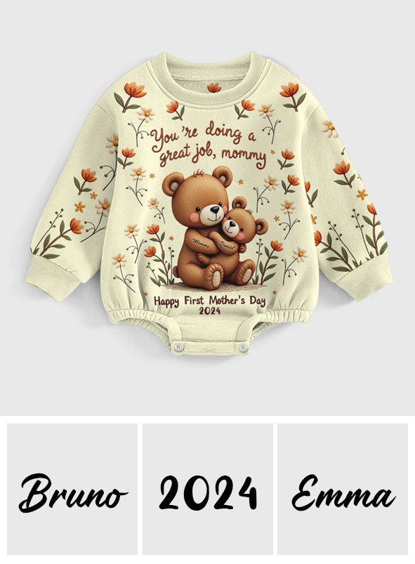Alles Gute zum ersten Muttertag – personalisierter Langarm-Body für Neugeborene