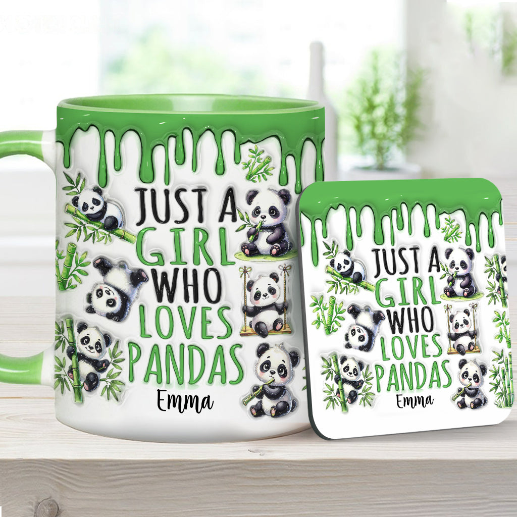 Just A Girl Who Loves Pandas - Personalized Panda Lover Accent Mug