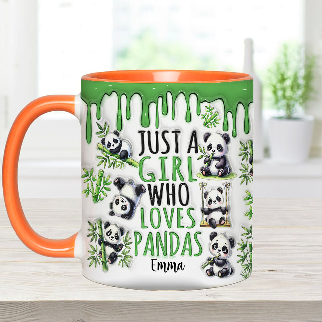 Just A Girl Who Loves Pandas - Personalized Panda Lover Accent Mug