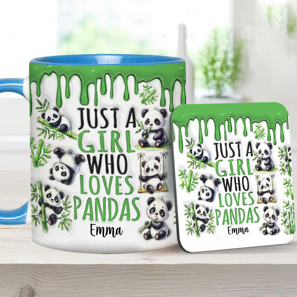 Just A Girl Who Loves Pandas - Personalized Panda Lover Accent Mug