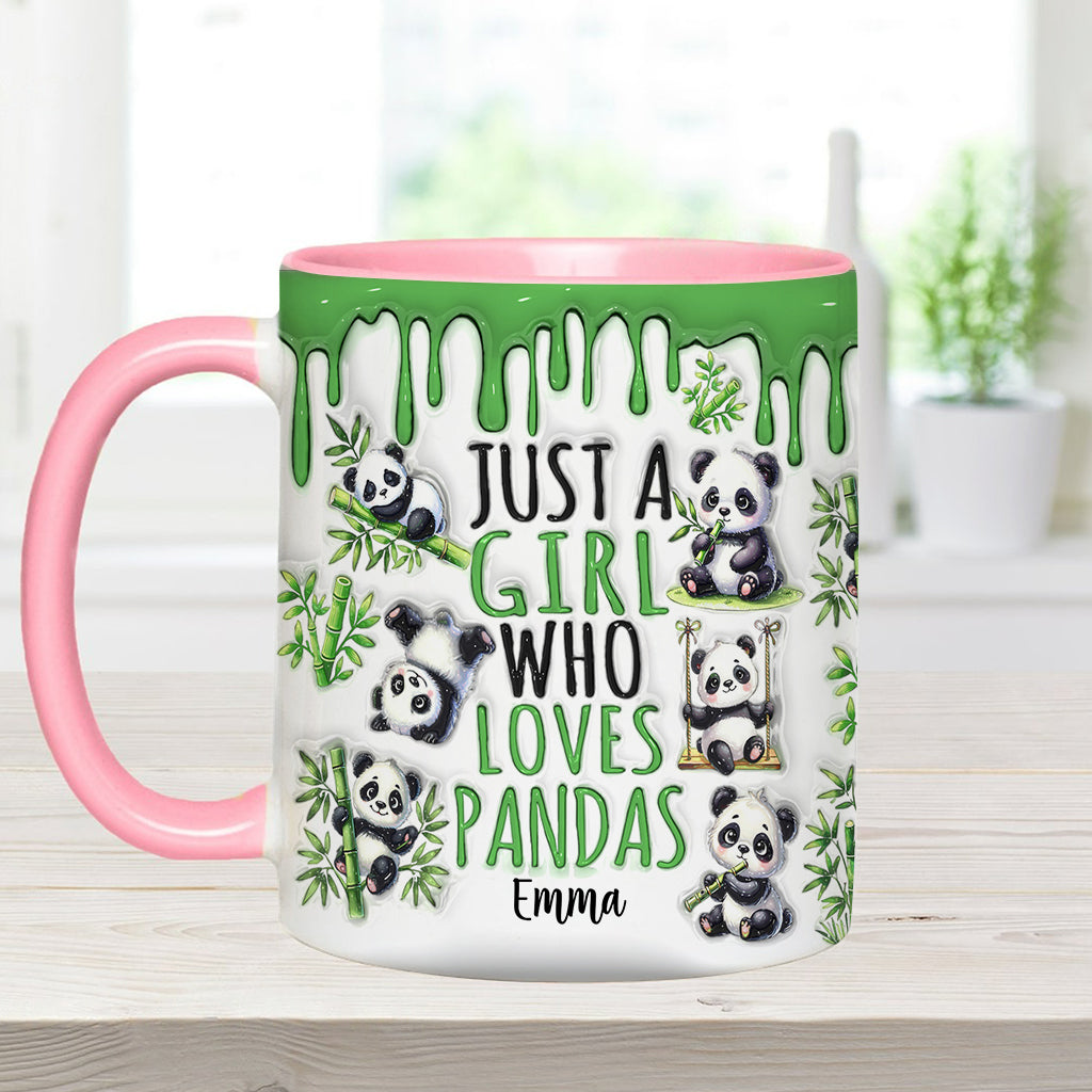 Just A Girl Who Loves Pandas - Personalized Panda Lover Accent Mug
