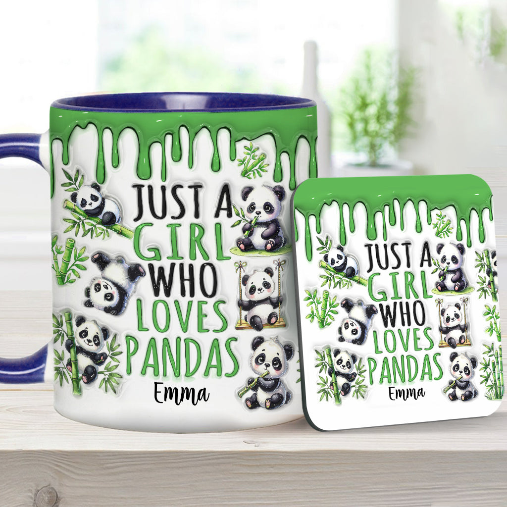 Just A Girl Who Loves Pandas - Personalized Panda Lover Accent Mug
