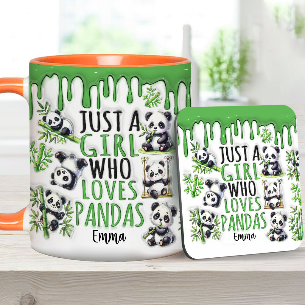 Just A Girl Who Loves Pandas - Personalized Panda Lover Accent Mug