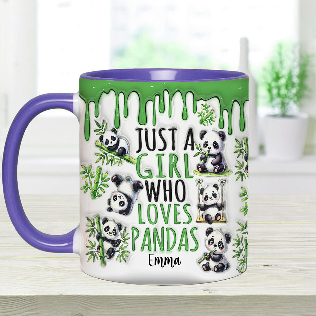 Just A Girl Who Loves Pandas - Personalized Panda Lover Accent Mug