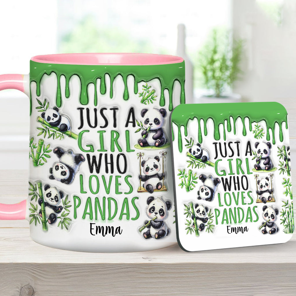 Just A Girl Who Loves Pandas - Personalized Panda Lover Accent Mug