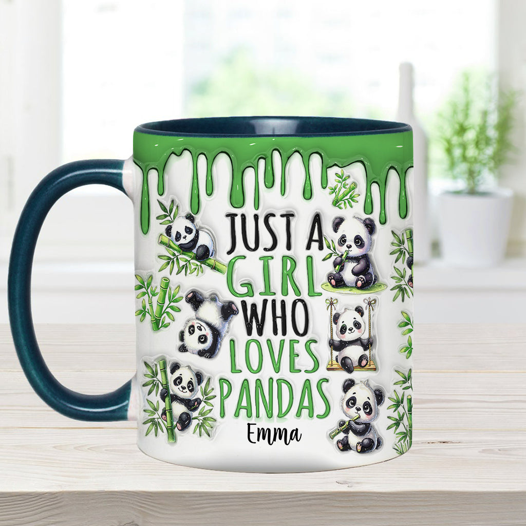 Just A Girl Who Loves Pandas - Personalized Panda Lover Accent Mug