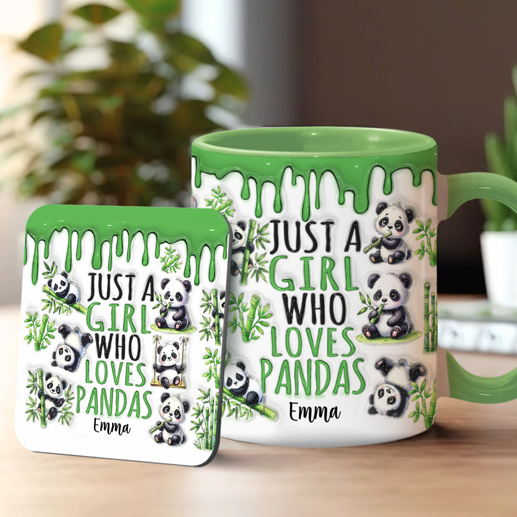 Just A Girl Who Loves Pandas - Personalized Panda Lover Accent Mug