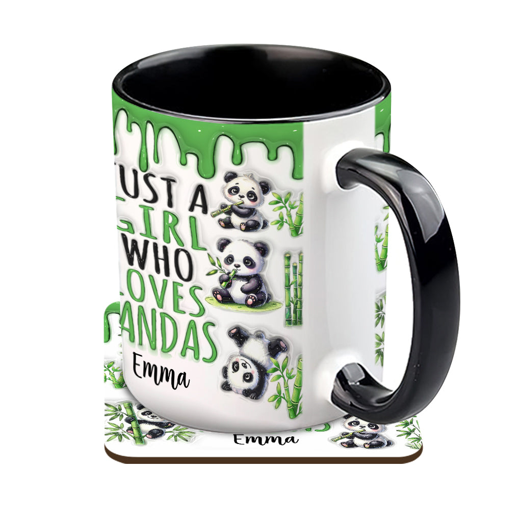 Just A Girl Who Loves Pandas - Personalized Panda Lover Accent Mug