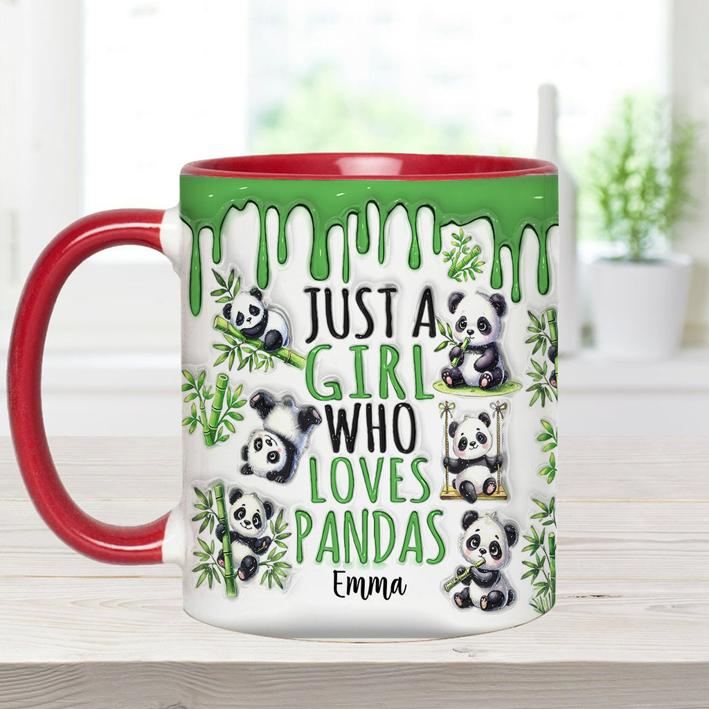 Just A Girl Who Loves Pandas - Personalized Panda Lover Accent Mug