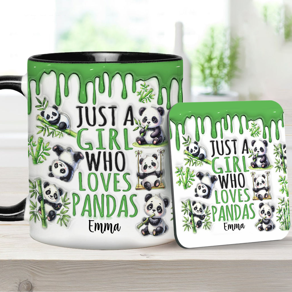Just A Girl Who Loves Pandas - Personalized Panda Lover Accent Mug